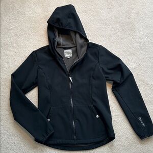 Bench Black Fleece-Lined Softshell Hooded Jacket - Size M